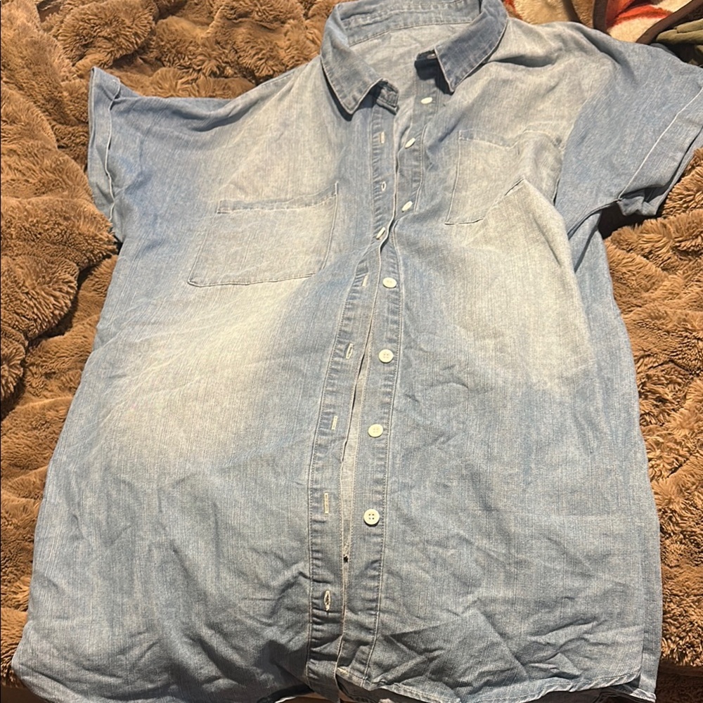 Cupshe-Light Blue Denim dress or duster